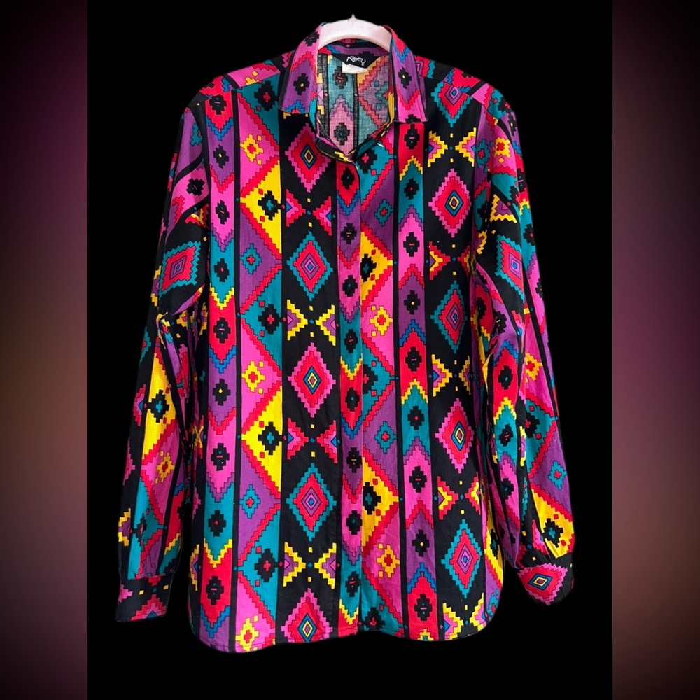 VTG ROPER | Aztec Western Print Shirt